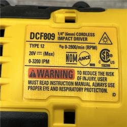 AS-IS DEWALT Atomic 20V Max Lithium-Ion Brushless Cordless Compact 1/4 in. Impact Driver Kit