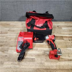 HOUSTON LOCATION - AS - IS Milwaukee 18-Volt Lithium-Ion Compact Brushless Cordless 1/4 in. Impact Driver Kit