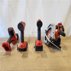 AS-IS- Milwaukee M18 Cordless Brushless 4 Tool Combo Kit