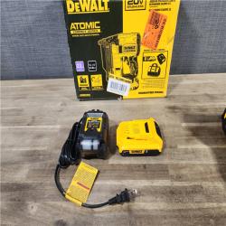 HOUSTON LOCATION - AS-IS DEWALT ATOMIC 20V MAX Lithium Ion Cordless 23 Gauge Pin Nailer Kit with 2.0Ah Battery and Charger