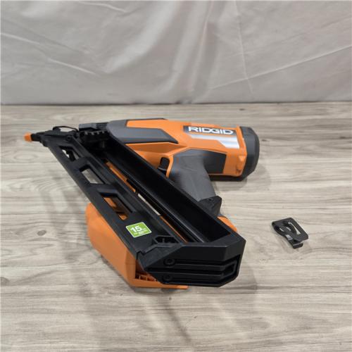 AS-IS RIDGID 18V Cordless 15-Gauge Angled Finish Nailer (Tool Only)