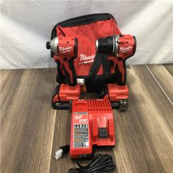 AS-IS Milwaukee 18V Lithium-Ion Brushless Cordless Compact Drill/Impact Combo Kit
