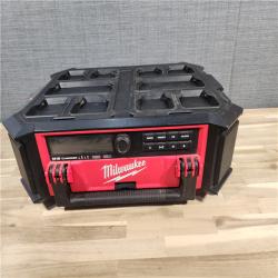 HOUSTON LOCATION - AS-IS Milwaukee 2950-20 18V M18 PACKOUT Lithium-Ion Cordless Radio + Charger (Tool Only)