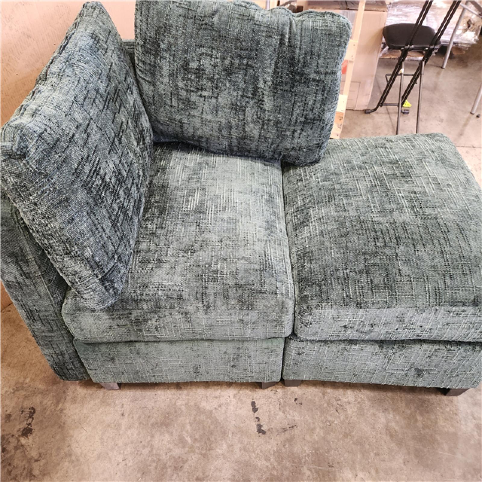 Phoenix AS-IS Green 4 Piece Sectional Sofa