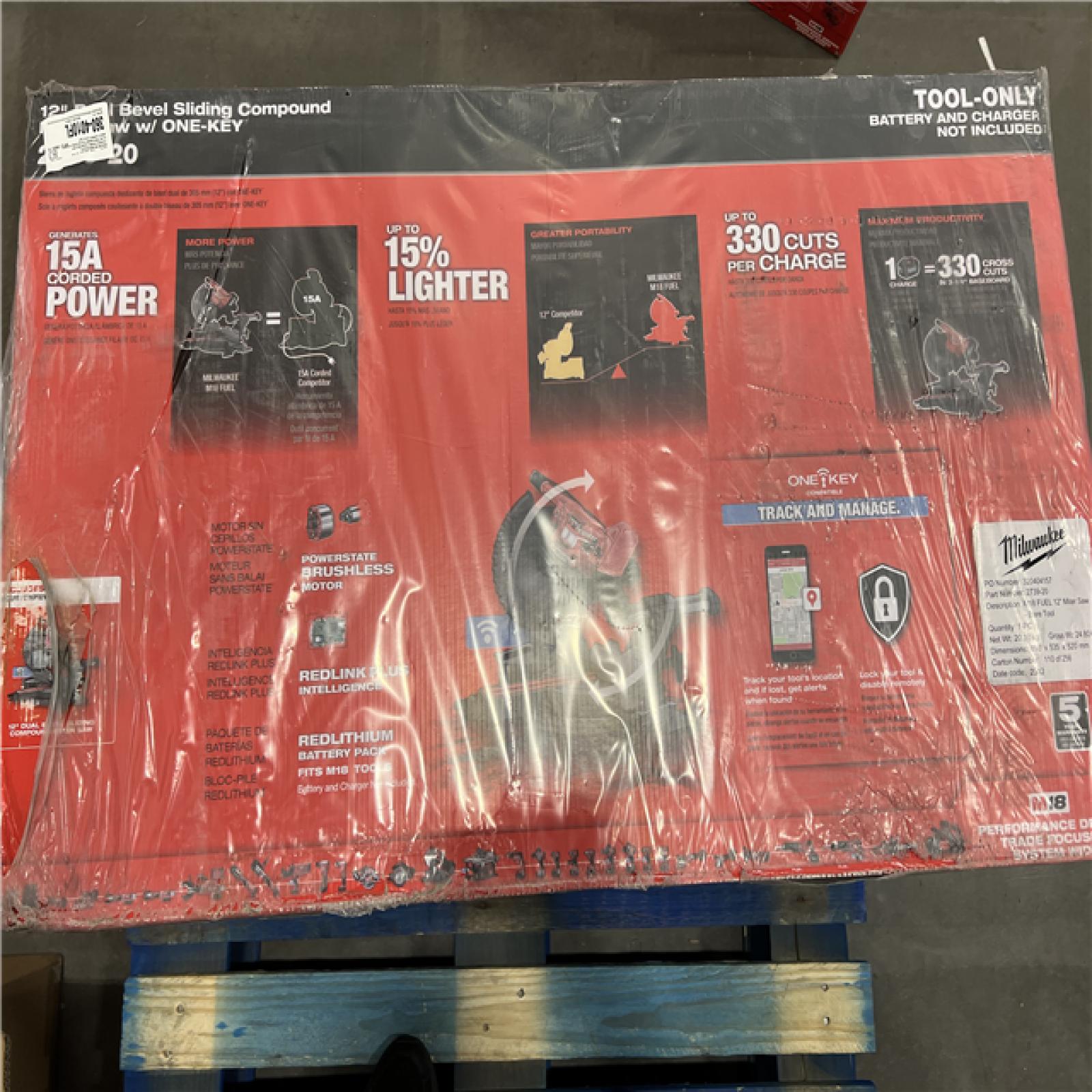 NEW Milwaukee M18 FUEL 18V Lithium-Ion Brushless Cordless 12 in. Dual Bevel Sliding Compound Miter Saw (Tool-Only)