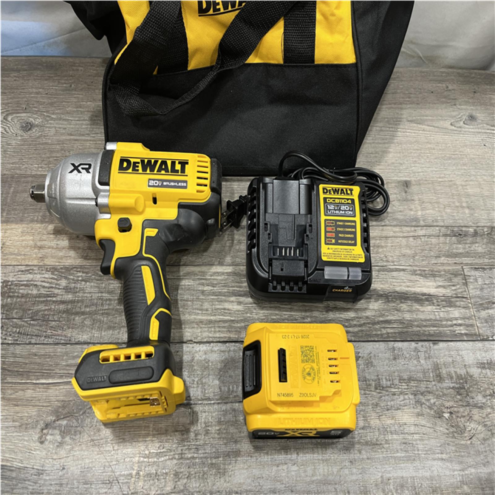 AS-IS DEWALT 20V MAX Lithium-Ion Cordless 1/2 in. Impact Wrench Kit
