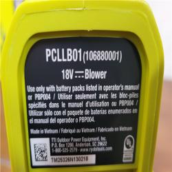 California NEW Ryboi One+ 18V 350 CFM Blower Kit  Includes (1) Battery & Charger