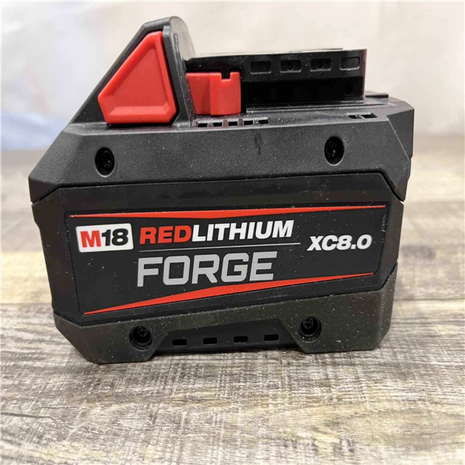 AS-IS Milwaukee 18-Volt Lithium-Ion REDLITHIUM FORGE Starter Kit with 8.0Ah Battery and Rapid Charger