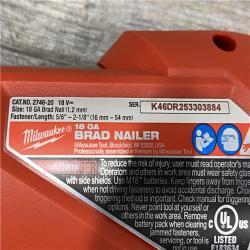 AS-IS Milwaukee  FUEL 18-Volt Lithium-Ion Brushless Cordless Gen II 18-Gauge Brad Nailer (Tool-Only)