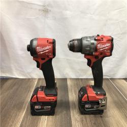 AS-IS Milwaukee FUEL 18V Lithium-Ion Brushless Cordless Hammer Drill and Impact Driver Combo Kit