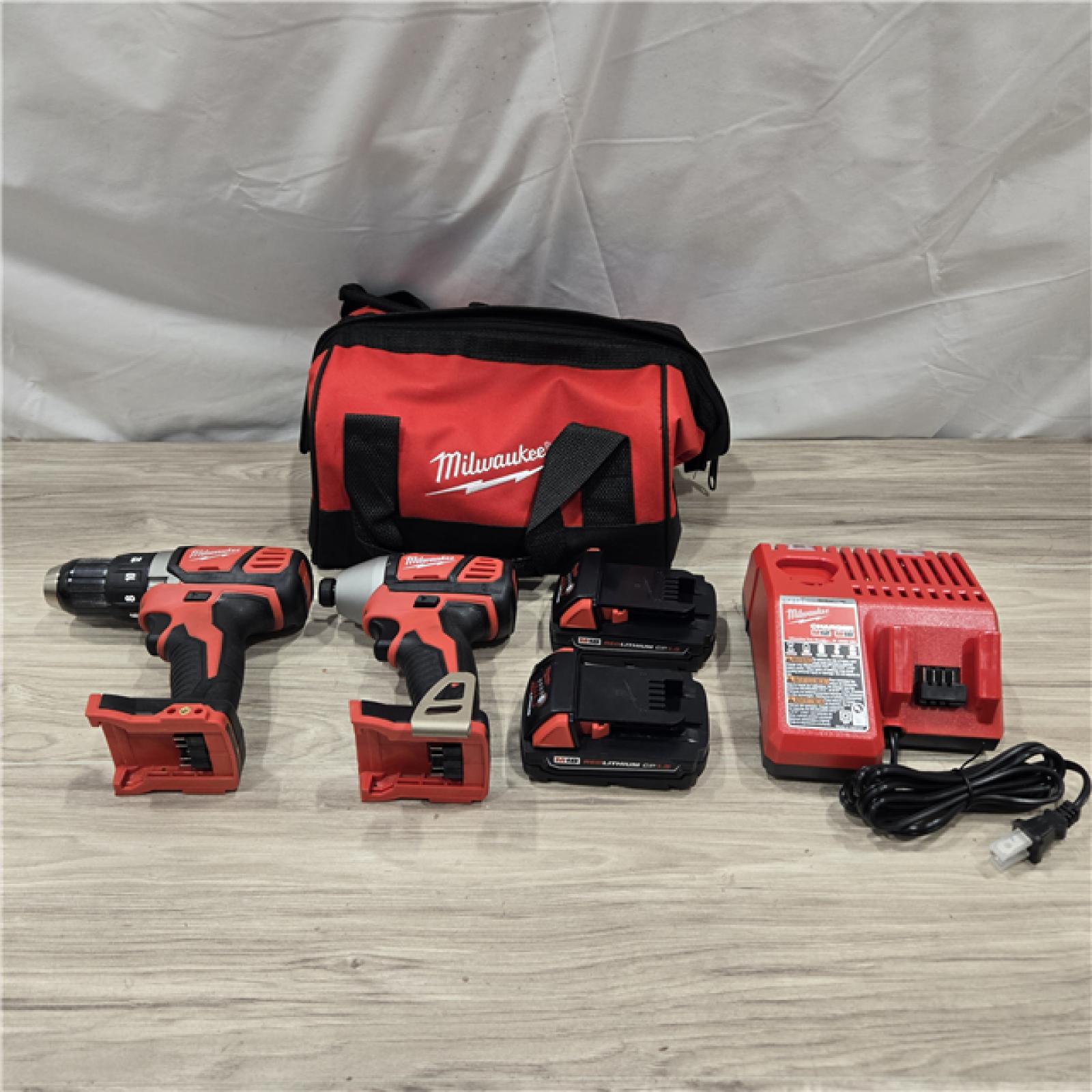 AS-IS Milwaukee 18V Cordless 2-Tool Drill/Driver and Impact Driver Kit
