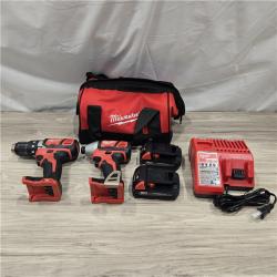 AS-IS Milwaukee 18V Cordless 2-Tool Drill/Driver and Impact Driver Kit