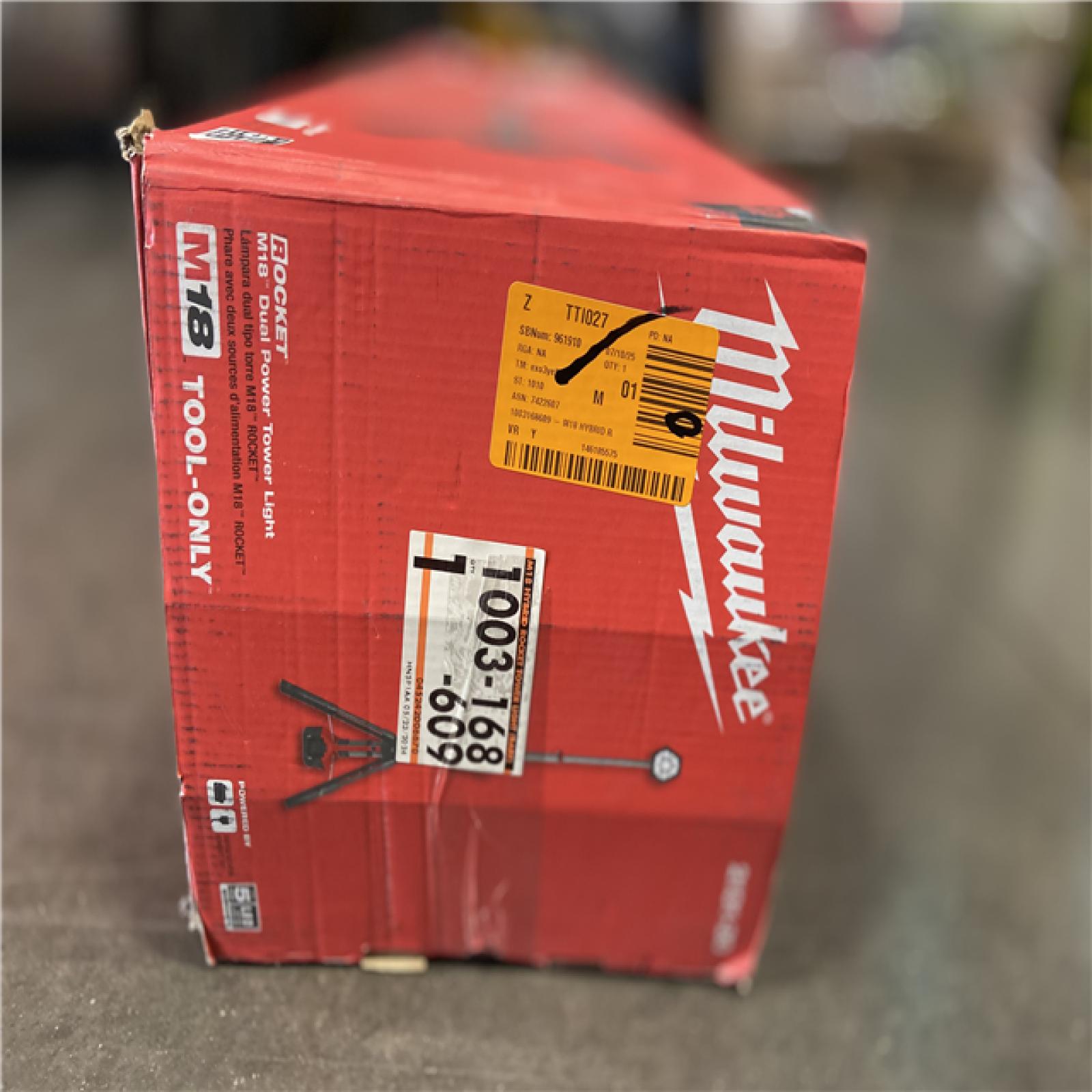 AS-IS - Milwaukee M18 18-Volt Lithium-Ion Cordless Rocket Dual Power Tower Light (Tool-Only)