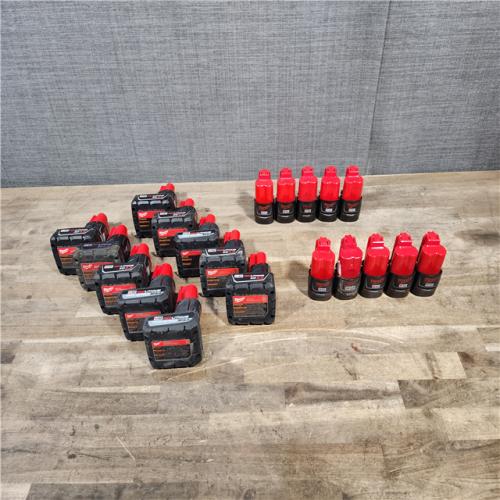 HOUSTON LOCATION - AS-IS MILWAUKEE BATTERY PACK QTY - 20