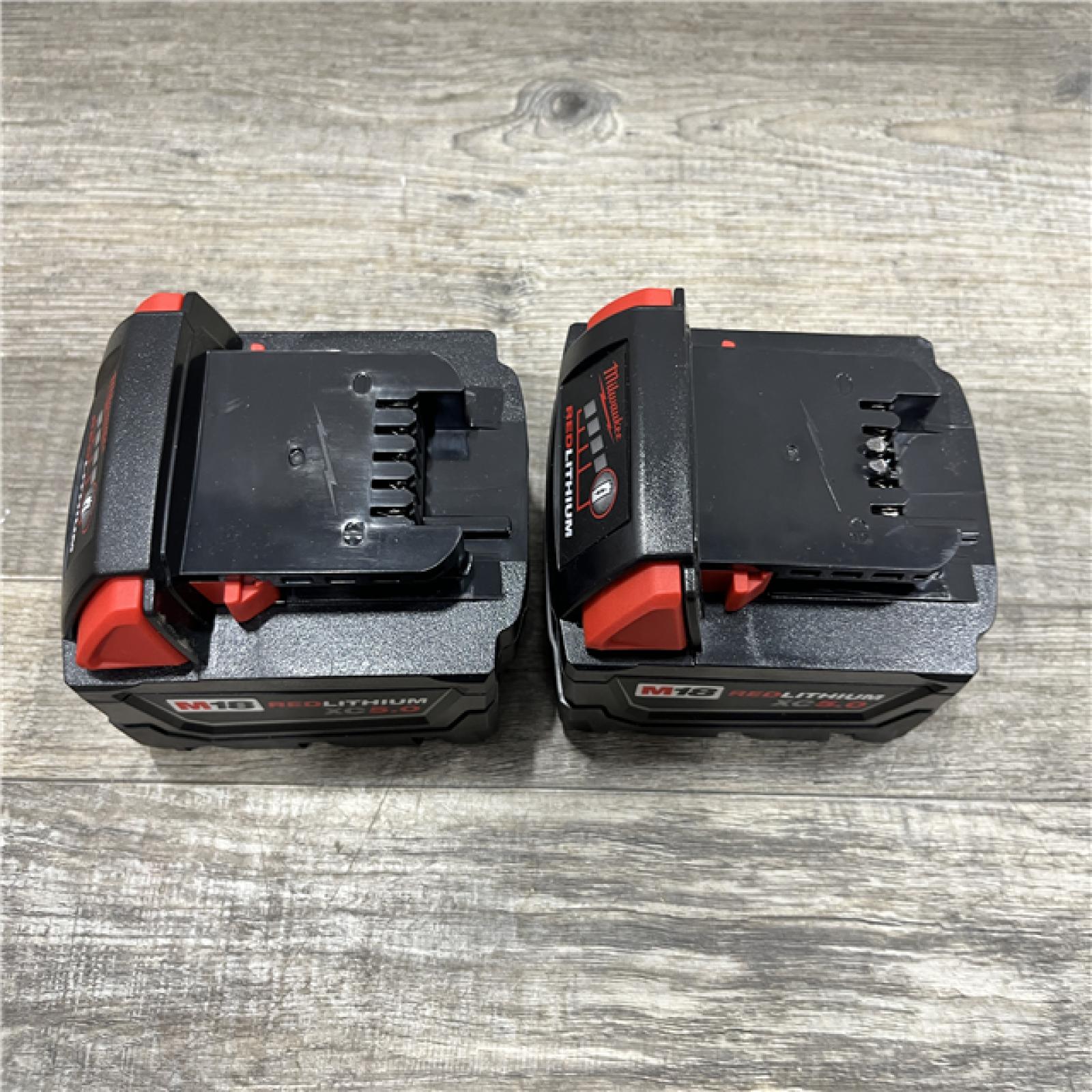 AS-IS Milwaukee 18-Volt Lithium-Ion XC Extended Capacity 5.0 Ah Battery Pack (2-Pack)