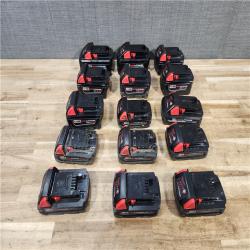 HOUSTON LOCATION - AS - IS MILWAUKEE BATTERY PACK QTY - 15