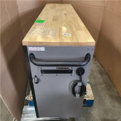 Phoenix LIKE NEW Husky Heavy Duty 61 in. W x 22 in. D 15-Drawer Matte Gray Mobile Workbench Cabinet with Solid Wood Top