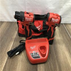 AS-IS Milwaukee 12-Volt Lithium-Ion Brushless Cordless Subcompact Drill and Impact Driver Combo Kit