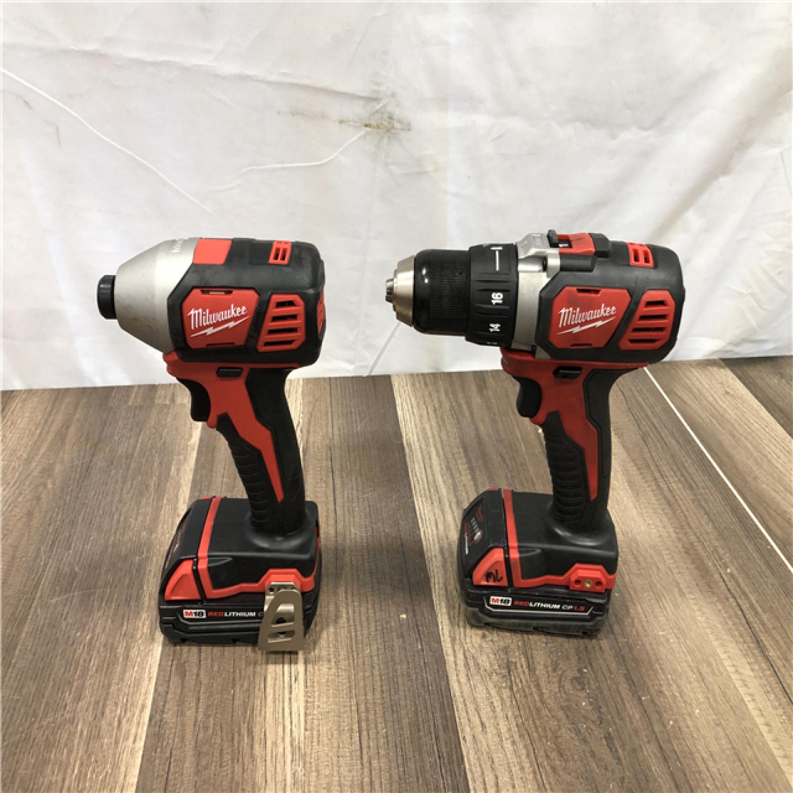 AS-IS Milwaukee 18V Lithium-Ion Cordless Drill Driver/Impact Driver Combo Kit