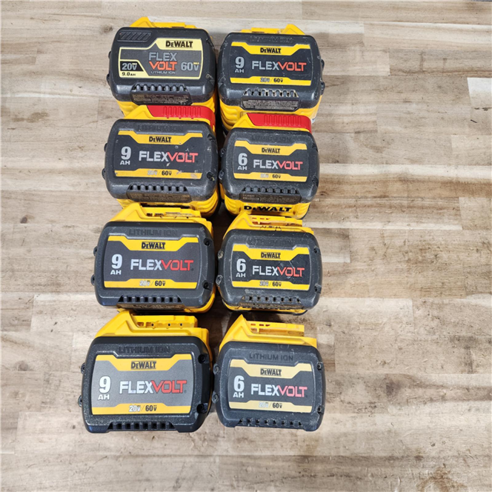 HOUSTON LOCATION - AS-IS DEWALT FLEXVOLT BATTERY PACK QTY - 8