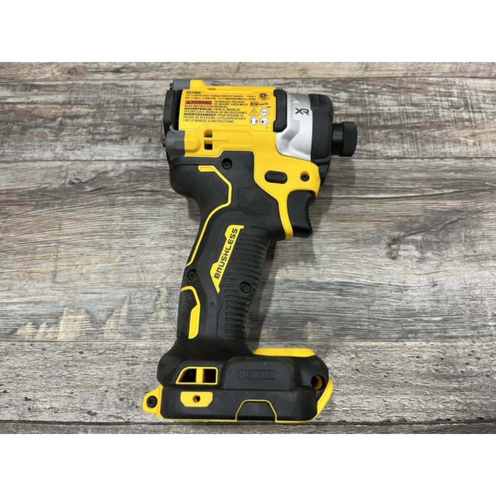 AS-IS DEWALT 20V MAX XR Lithium-Ion Brushless Cordless 3-Speed High Torque 1/4 in. Impact Driver Kit
