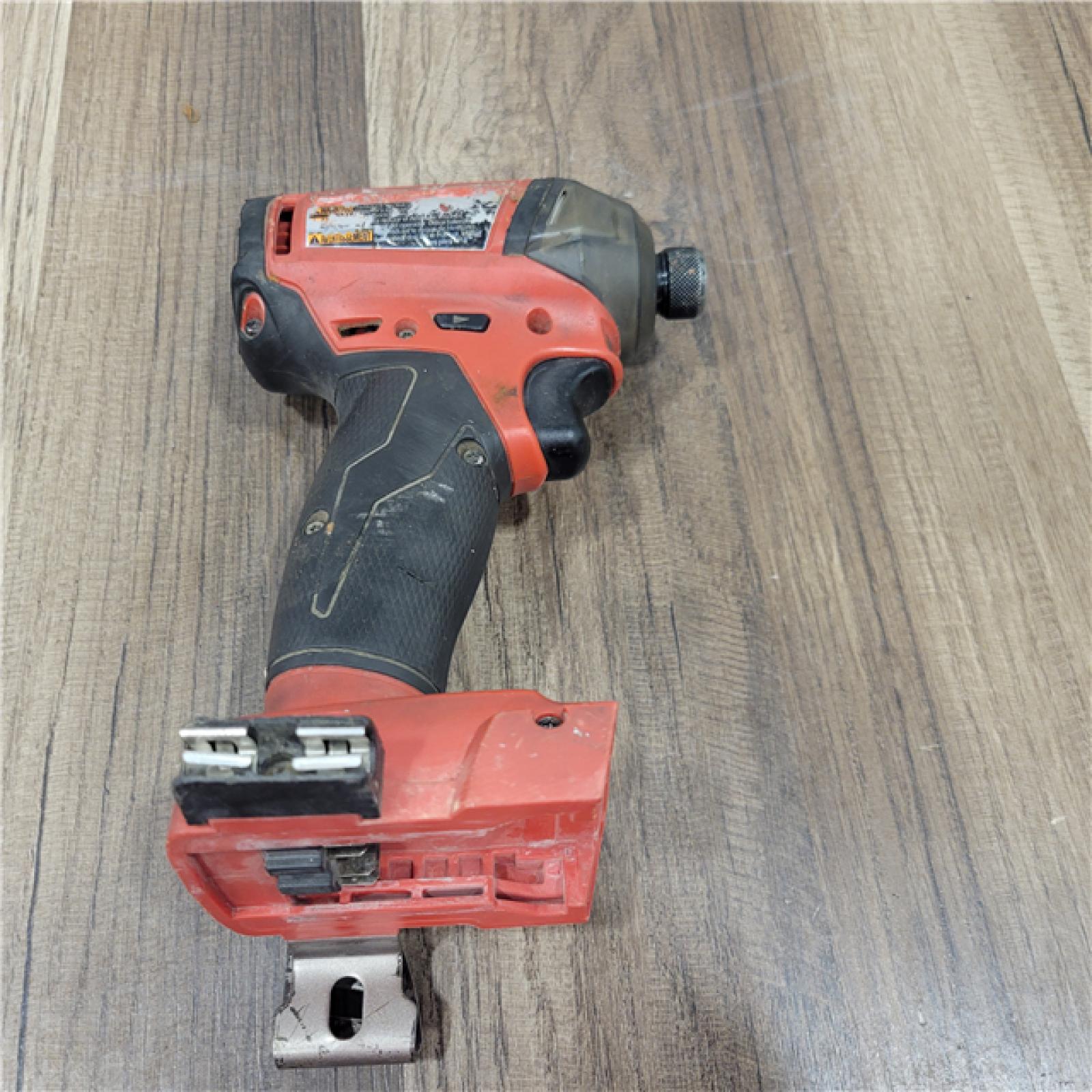 AS-IS Milwaukee 2953-20 18V Lithium-Ion Brushless Cordless 1/4   Hex Impact Driver Bare Tool  Red