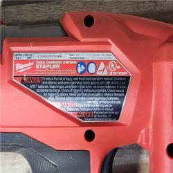 HOUSTON LOCATION - AS-IS MILWAUKEE FUEL 18-Volt Lithium-Ion Brushless Cordless 18-Gauge 1/4 in. Narrow Crown Stapler (Tool-Only)