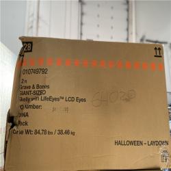 DALLAS LOCATION - Home Accents Holiday 12 ft. Grave & Bones Giant-Sized Skelly with LifeEyes™ LCD Eyes
