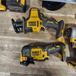 HOUSTON LOCATION - AS-IS (APPEARS LIKE NEW) DEWALT 20-Volt MAX Lithium-Ion Cordless 7 Tool Combo Kit with 2.0 Ah Battery, 5.0 Ah Battery and Charger