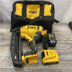 AS-IS DEWALT 20V MAX XR 16-Gauge Electric Cordless Angled Finishing Nailer Kit