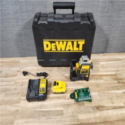 HOUSTON LOCATION - AS - IS DEWALT 12V MAX Lithium-Ion 100 ft. Green Self-Leveling 3-Beam 360 Degree Laser Level Kit