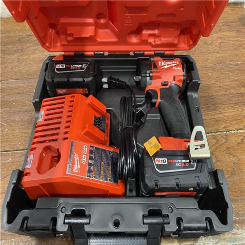AS-IS Milwaukee 2854-22R M18 FUEL 18V Lithium-Ion Brushless Cordless 3/8 in. Compact Impact Wrench with Friction Ring Kit