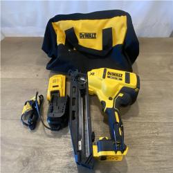 AS-IS DEWALT 20V MAX XR 16-Gauge Electric Cordless Angled Finishing Nailer Kit
