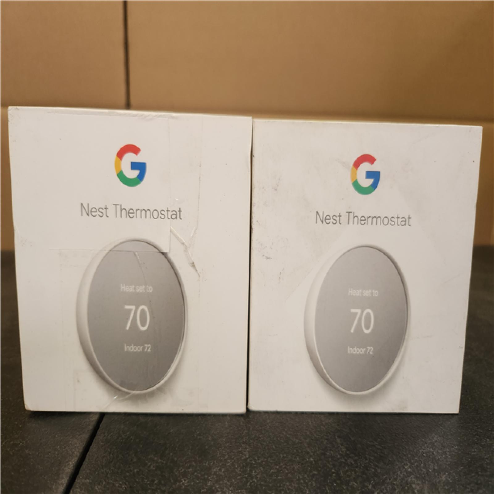 Phoenix AS-IS Google Nest Thermostat - Smart Programmable Wi-Fi Thermostat - (2-Pack)