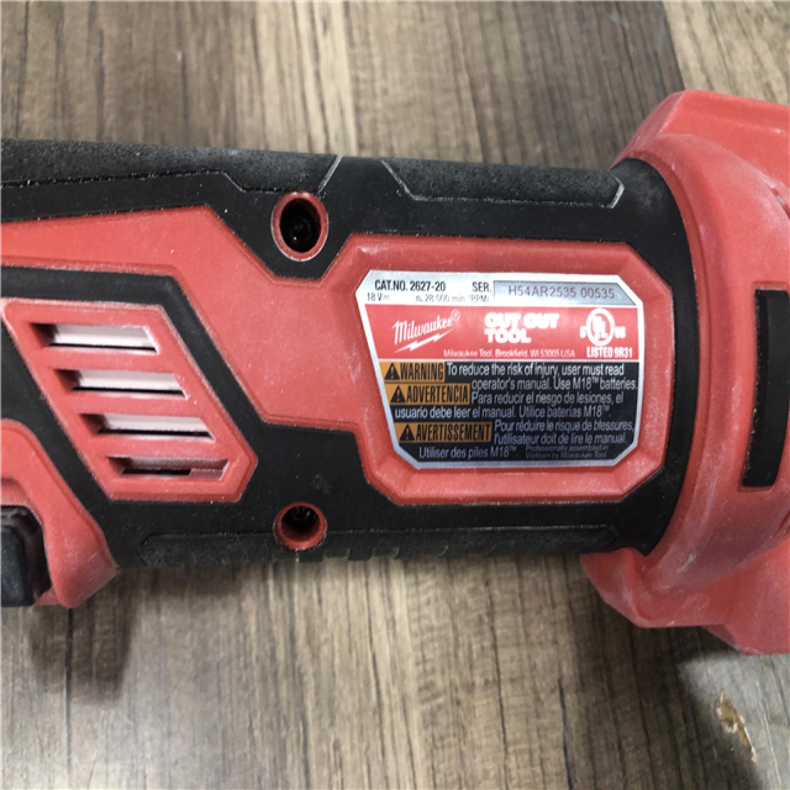 AS-IS Milwaukee 18V Lithium-Ion Cordless Drywall Cut Out Rotary Tool (Tool-Only)