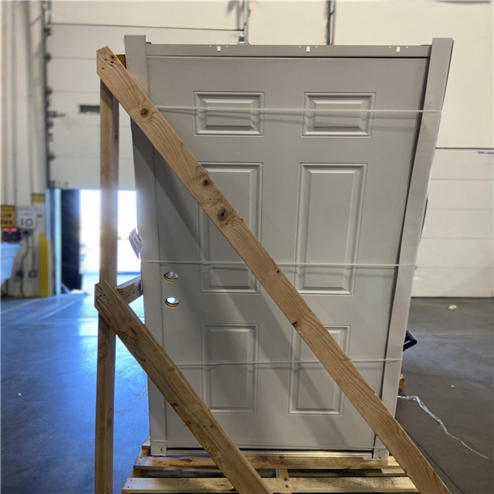 DALLAS LOCATION - JELD WEN Primed Steel 6 Panel Premium Steel 4-9/16 Jamb w/o Brickmould - (3 UNITS)