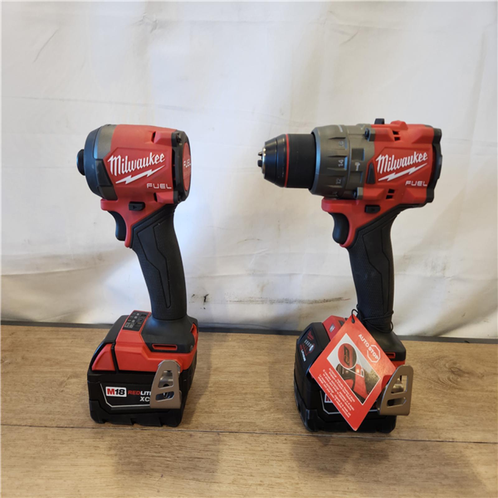 AS-IS- Milwaukee  FUEL 18V Lithium-Ion Brushless Cordless Hammer Drill and Impact Driver Combo Kit