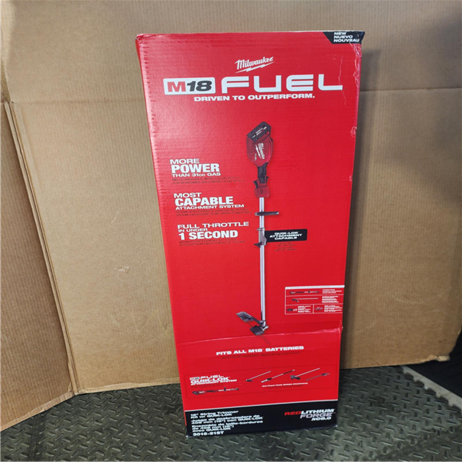 HOUSTON LOCATION - AS-IS (NEW) M18 FUEL 18V 16 in. Brushless Cordless Battery Powered String Trimmer W/QUIK-LOK Attachment Capability & 8.0 Ah Battery