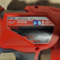 HOUSTON LOCATION - AS-IS MILWAUKEE FUEL 18-Volt Lithium-Ion Brushless Cordless 18-Gauge 1/4 in. Narrow Crown Stapler (Tool-Only)