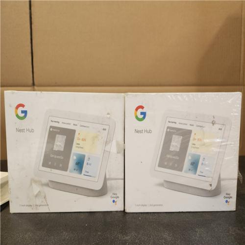Phoenix Google Nest Hub 2nd Gen - Smart Home Speaker and 7 in. Display with Google Assistant - Chalk (2-Pack)