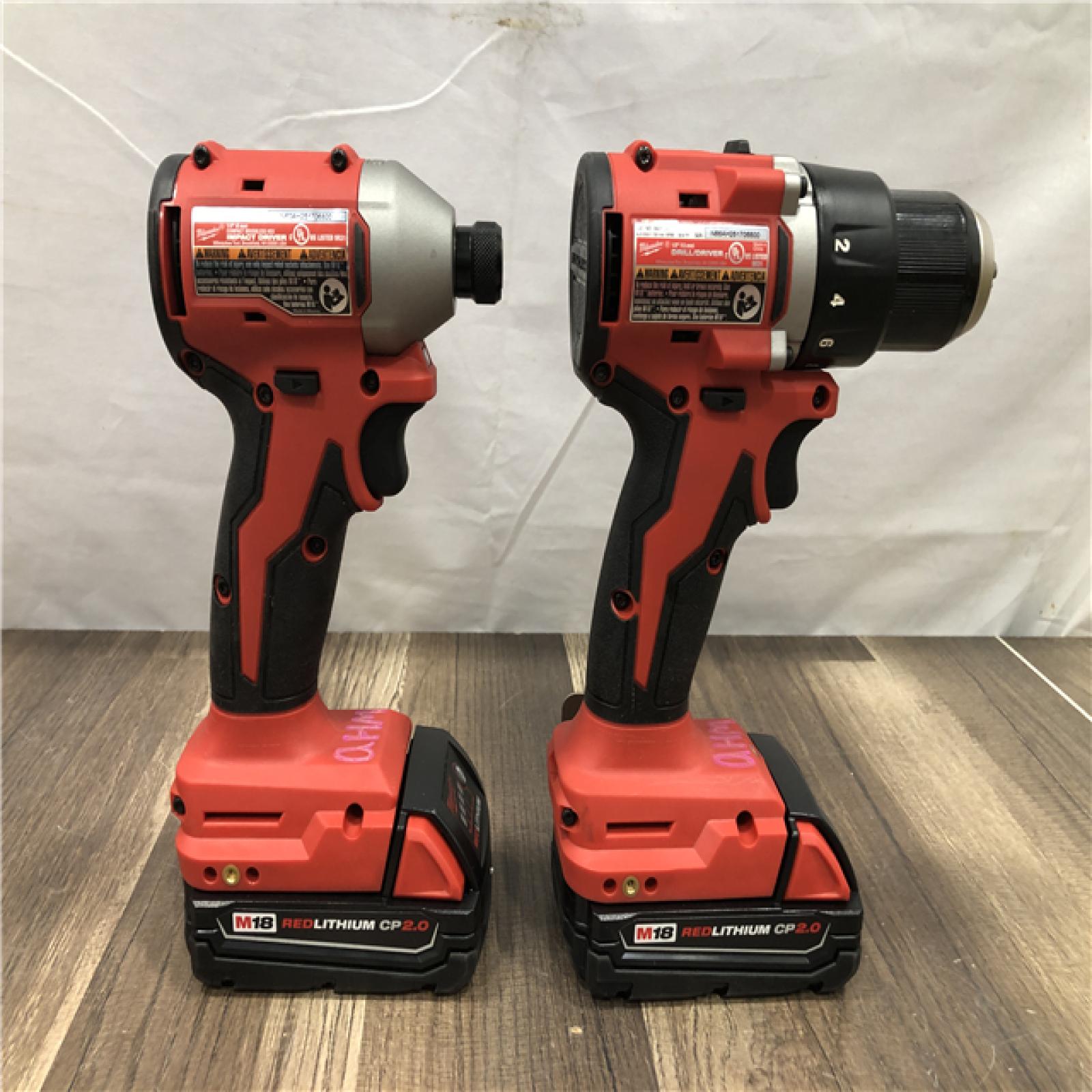 AS-IS Milwaukee 18V Lithium-Ion Brushless Cordless Compact Drill/Impact Combo Kit