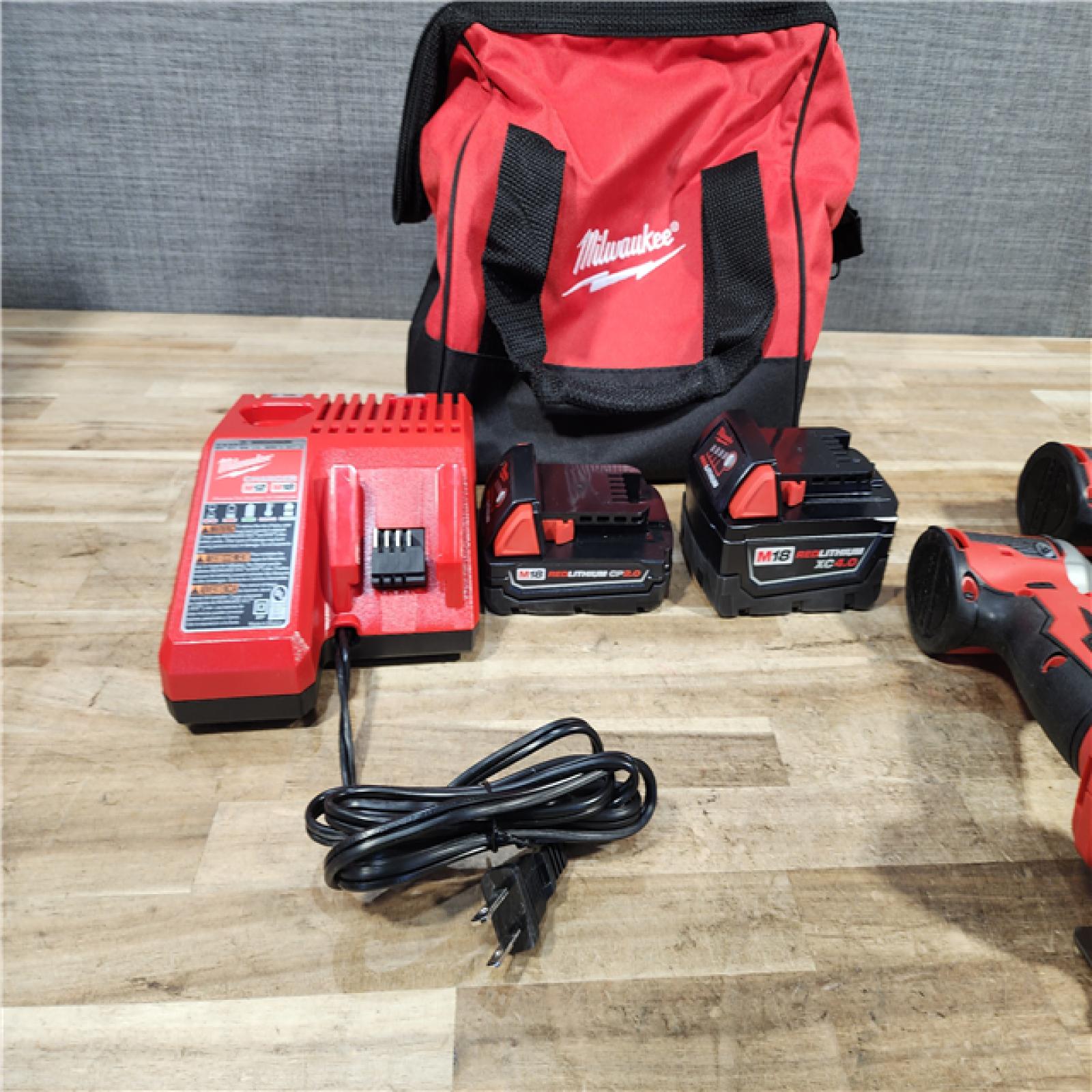 HOUSTON LOCATION - AS - IS Milwaukee 18-Volt Lithium-Ion Brushless Cordless Compact Hammer Drill/Impact Combo Kit