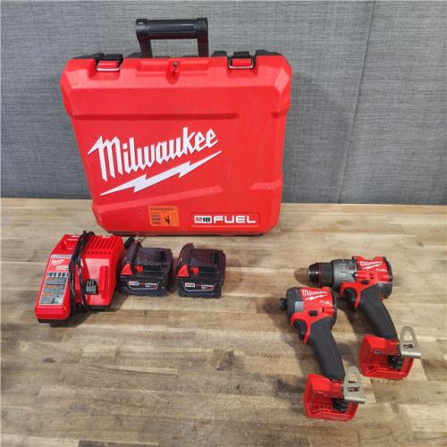 HOUSTON LOCATION - AS-IS MILWAUKEE FUEL 18V Lithium-Ion Brushless Cordless Hammer Drill and Impact Driver Combo Kit (2-Tool) with 2 Batteries