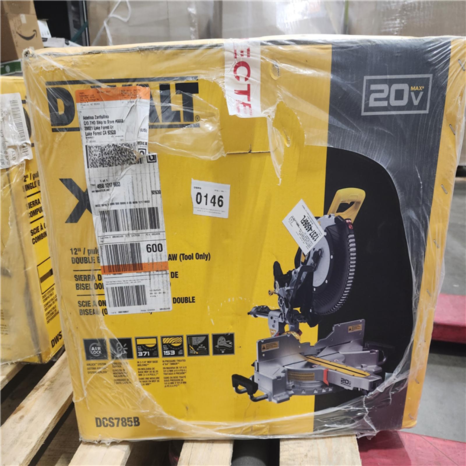 NEW -DEWALT 20-Volt MAX XR 12 in. Cordless Double Bevel Miter Saw (Tool-only)