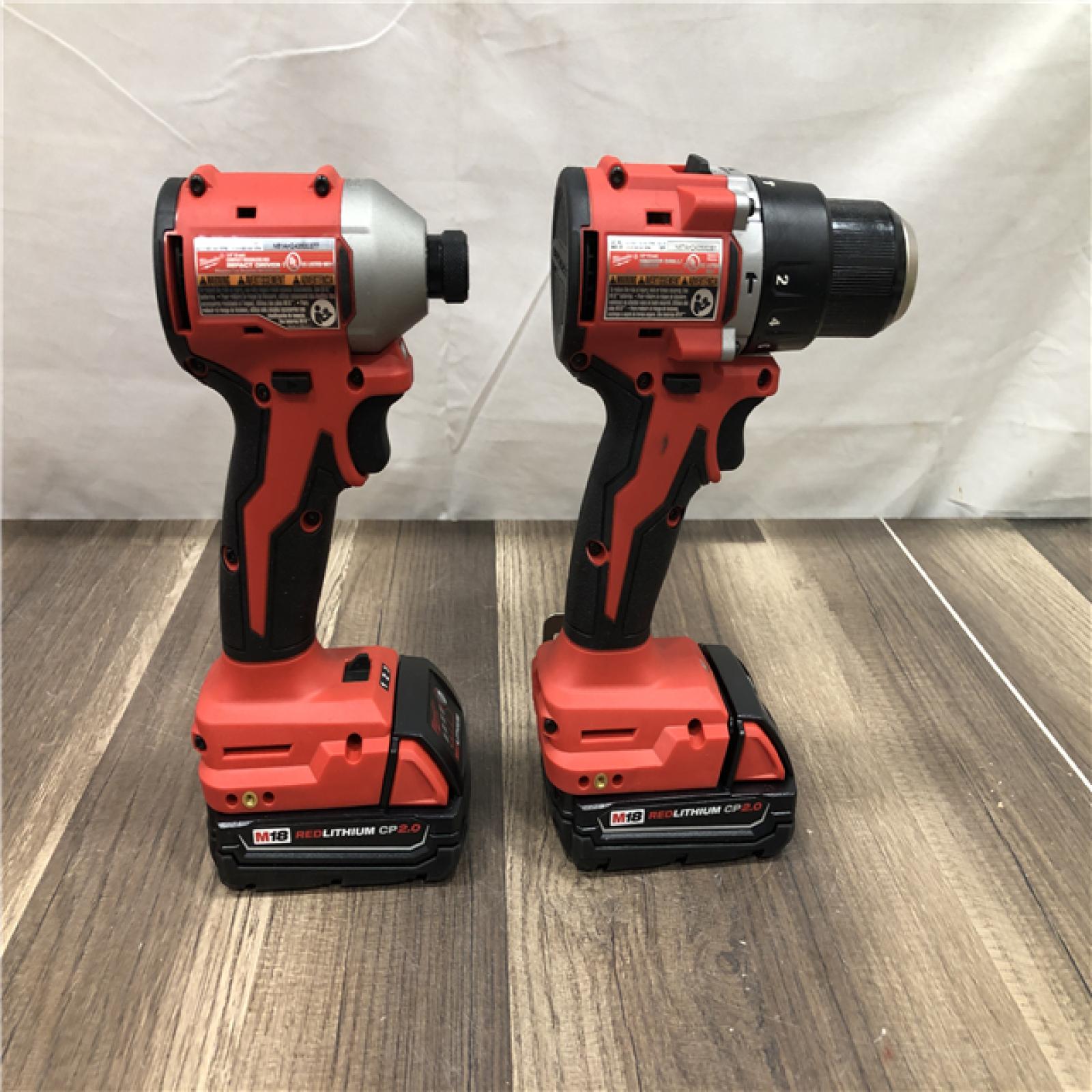 AS-IS Milwaukee 18-Volt Lithium-Ion Brushless Cordless Compact Hammer Drill/Impact Combo Kit