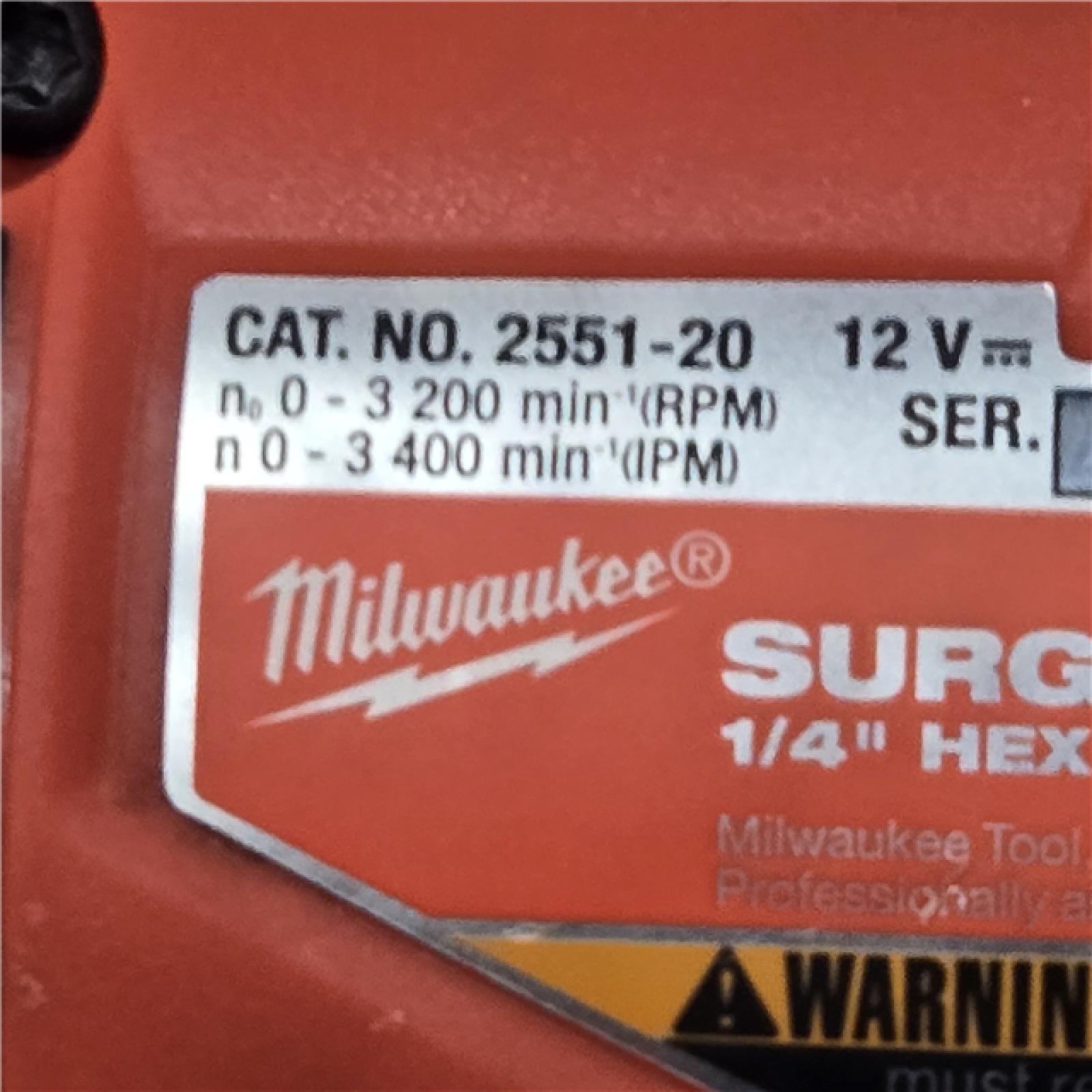 AS-IS Milwaukee M12 FUEL SURGE 12V  Cordless 1/4 in. Hex Impact Driver Compact Kit