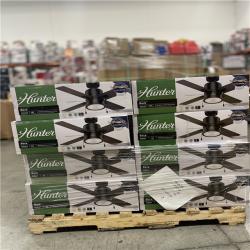 DALLAS LOCATION- Hunter 42 inch Indoor Ceiling Fan 4 Blade with LED Light Black Pallet (24 UNITS)
