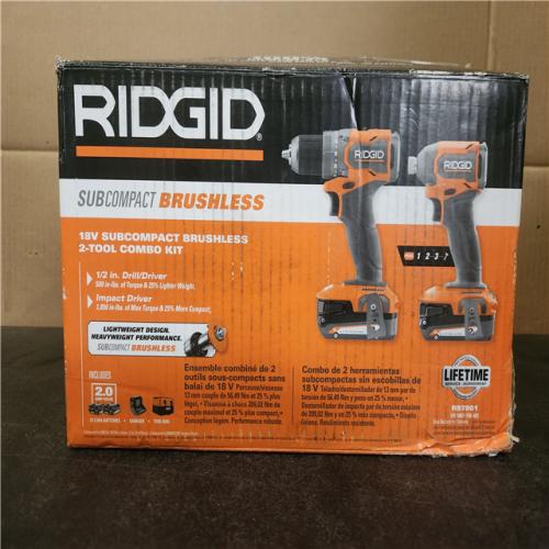 Phoenix NEW RIDGID 18V Cordless 2-Tool Combo Kit with Drill/Driver  Impact Driver  (2) 2.0 Ah Batteries  and Charger