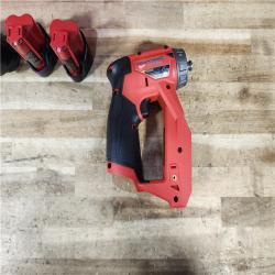 HOUSTON LOCATION - AS - IS Milwaukee  FUEL 12V Lithium-Ion Brushless Cordless 4-in-1 Installation 3/8 in. W/ (2) BATTERIES