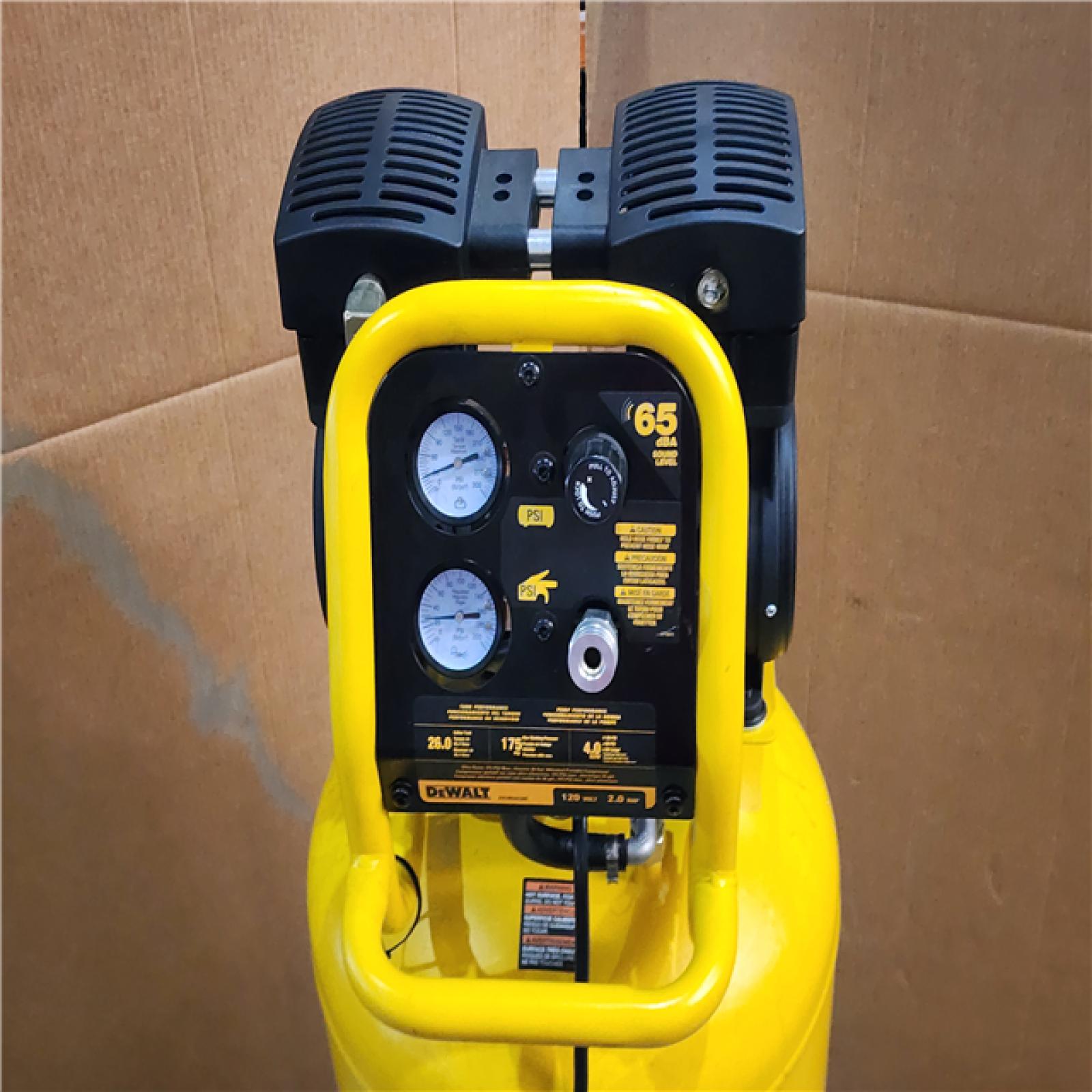 HOUSTON LOCATION - AS-IS DEWALT 26 Gal. 175 PSI Ultra Quiet Portable Electric Air Compressor